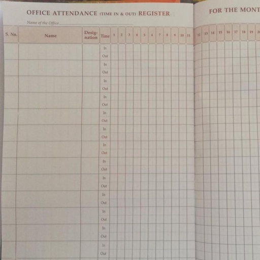 Attendence Register